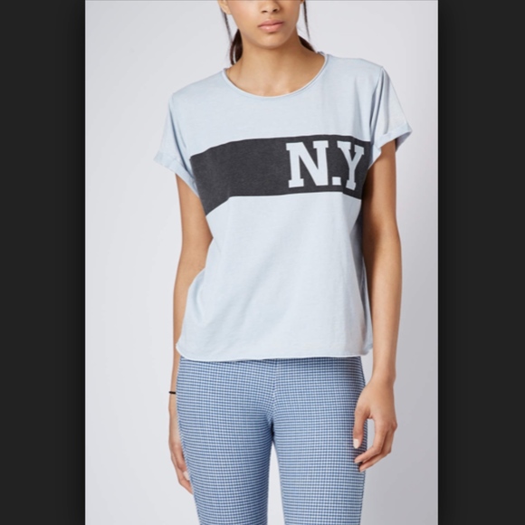 Topshop Tops - TOPSHOP New York Burnout Graphic T Shirt Top 4